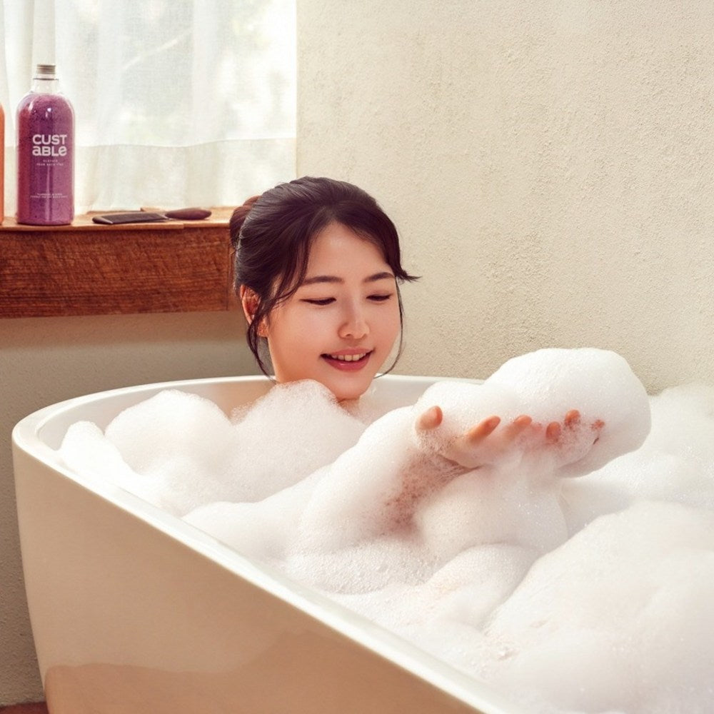 Bubble Bath Powder Purple Berry Peach Vanilla Scent 1L