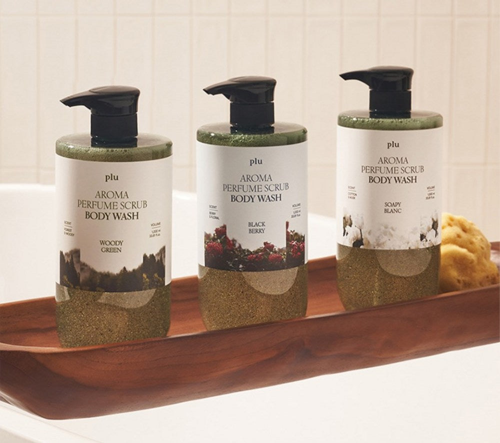 Plu Aroma Perfume Scrub Body Wash, Sophie Blanc, 1L, 2 Bottles