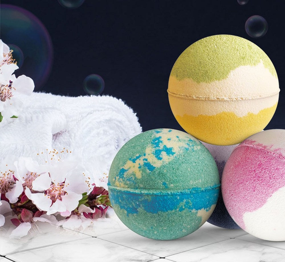 Kundal Bubble and Sparkling Bath Bomb White Musk 200g 2 Count