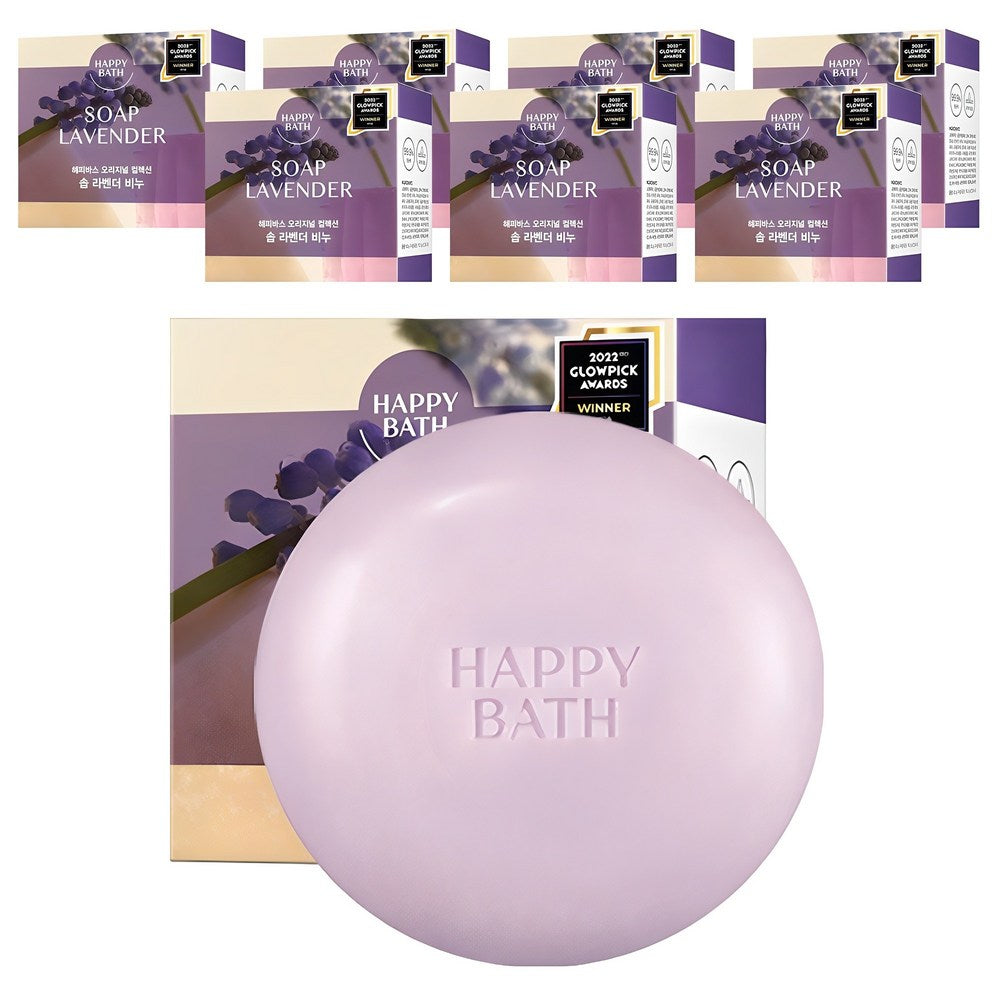 Happy Bath Original Collection Lavender Soap, 90g, 8 Bars