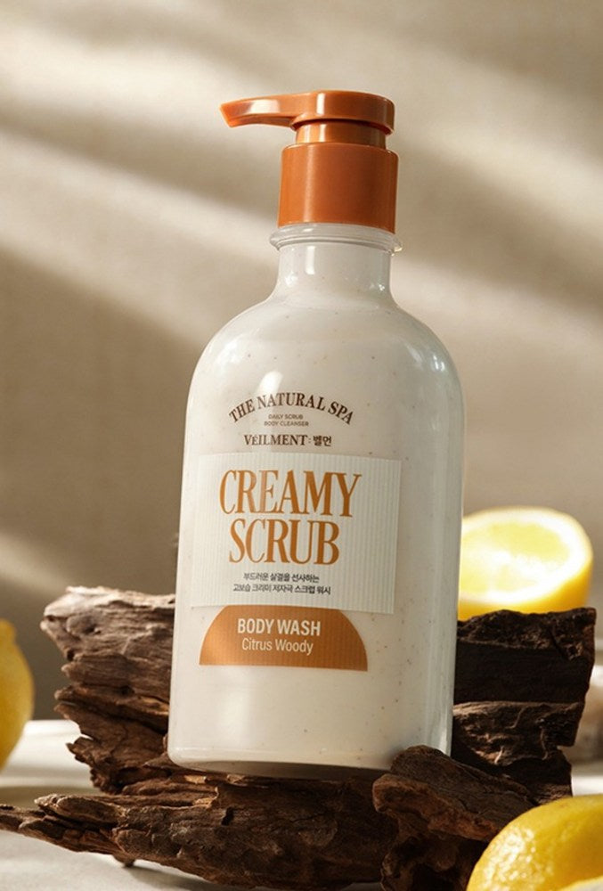 Belmeon On the Body Natural Spa Creamy Scrub Body Wash, 600ml
