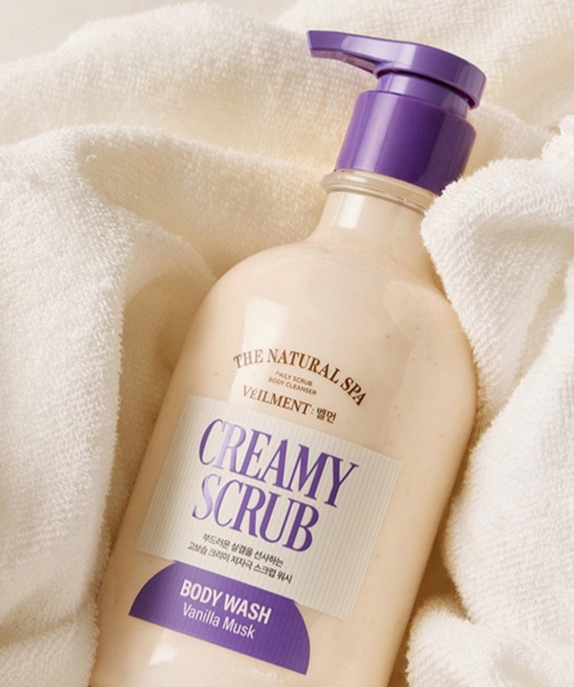 Belmeon On The Body Creamy Scrub Body Wash Vanilla Musk, 600ml