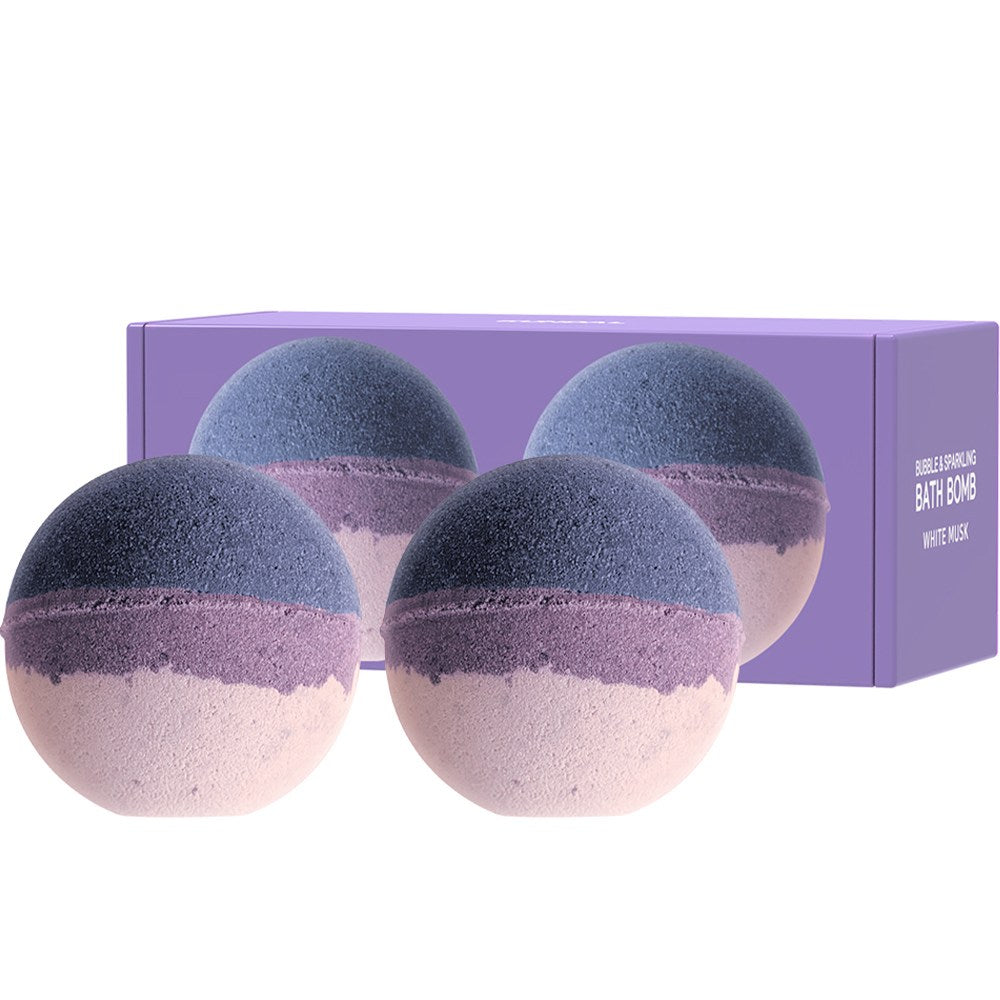 Kundal Bubble and Sparkling Bath Bomb White Musk 200g 2 Count