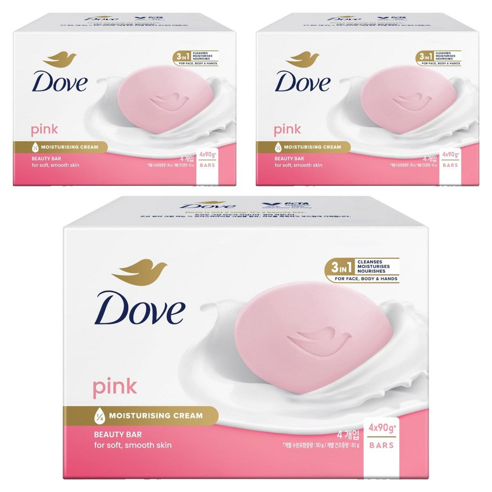 Dove Beauty Bar Pink, 90g, 12 Count