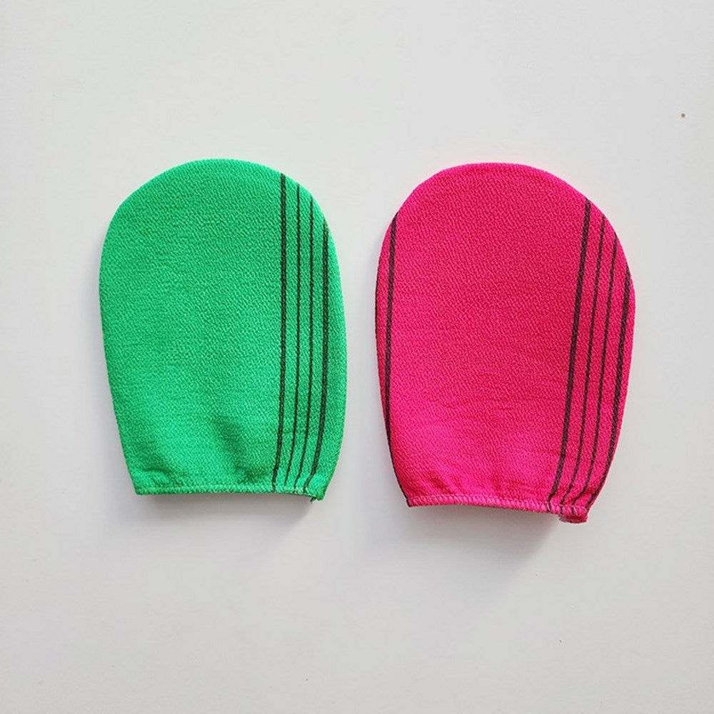 Korean Exfoliating Bath Towel Set, Back Scrubber and Gloves, 3 Pieces