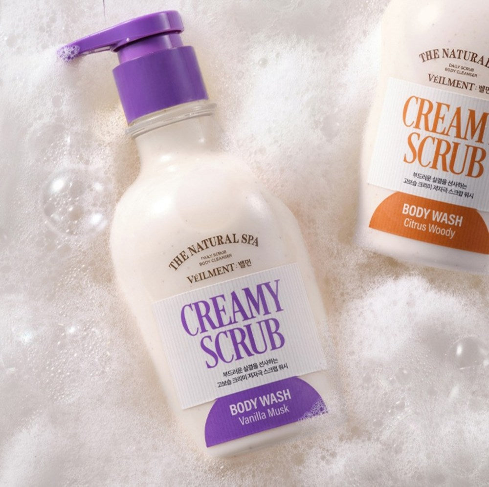 Belmeon On The Body Creamy Scrub Body Wash Vanilla Musk, 600ml