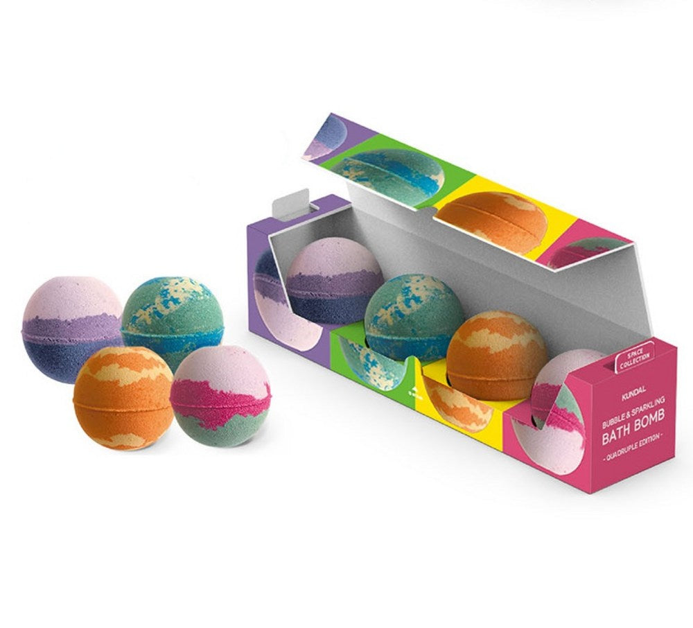 Kundal Bubble and Sparkling Bath Bomb White Musk 200g 2 Count