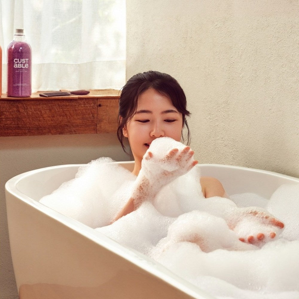 Bubble Bath Powder Purple Berry Peach Vanilla Scent 1L