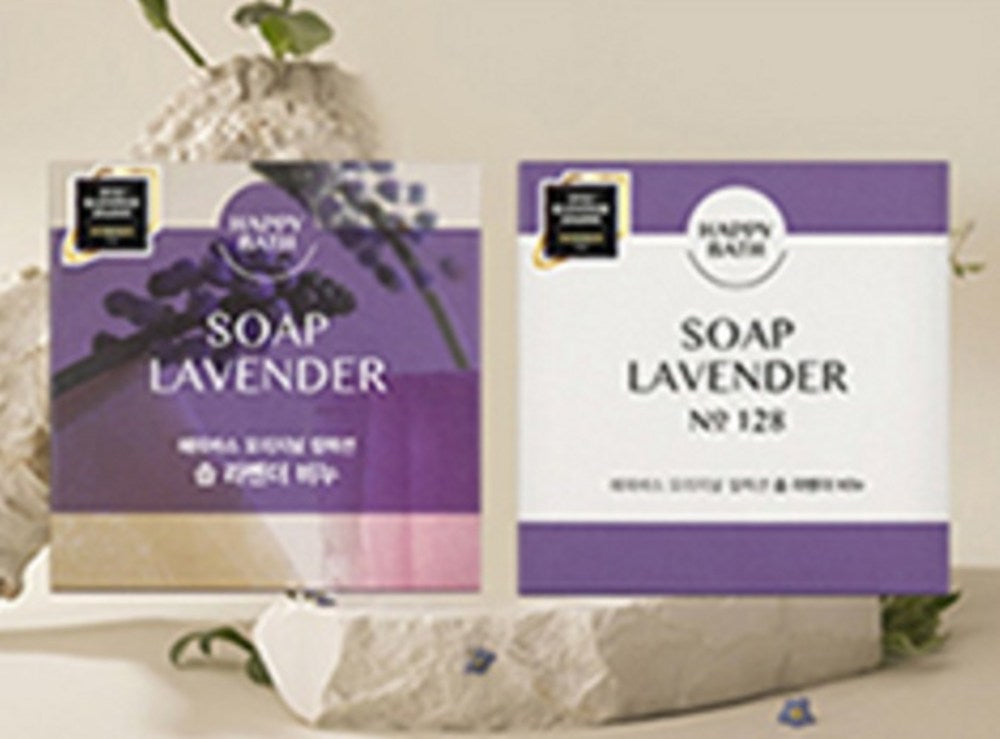 Happy Bath Original Collection Lavender Soap, 90g, 8 Bars