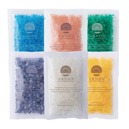 Arnon Dead Sea Salt Bath Set 6 Varieties 80g Each