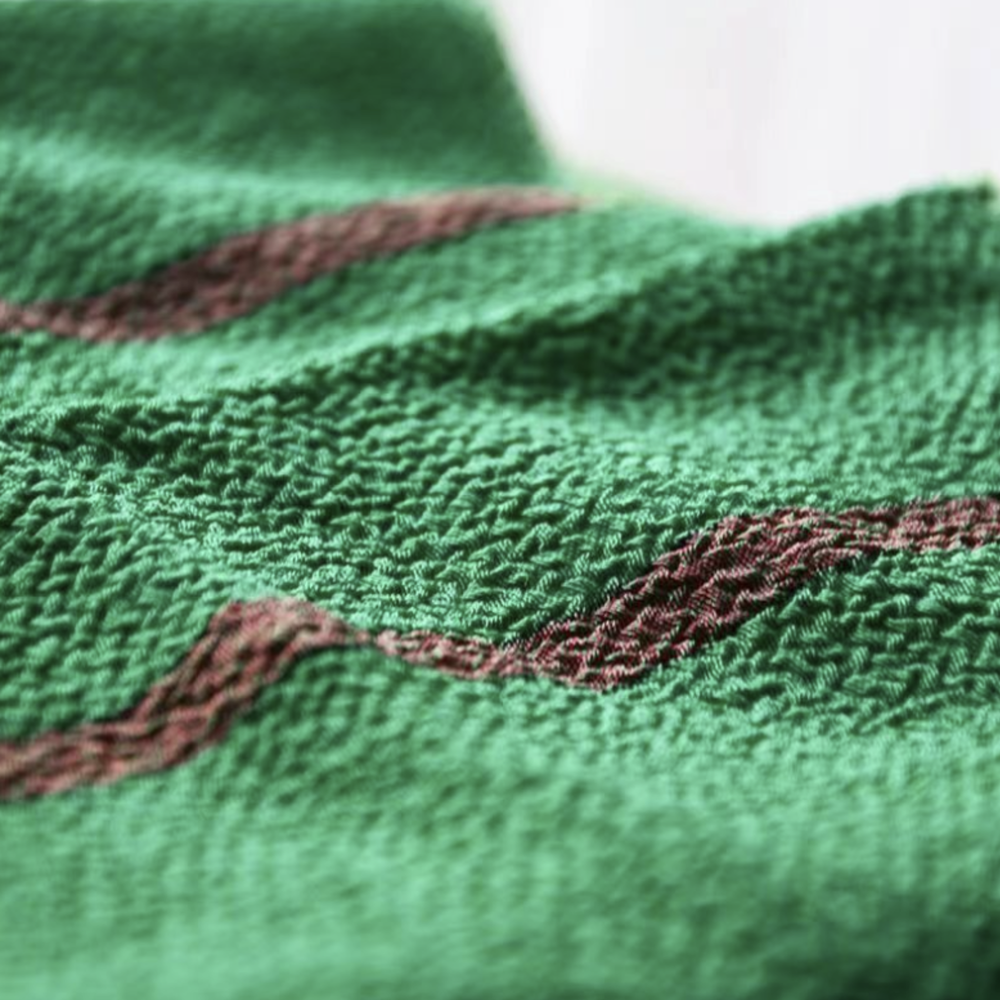 Brombi Wide Exfoliating Shower Towel, 2 Pack, Italy Green