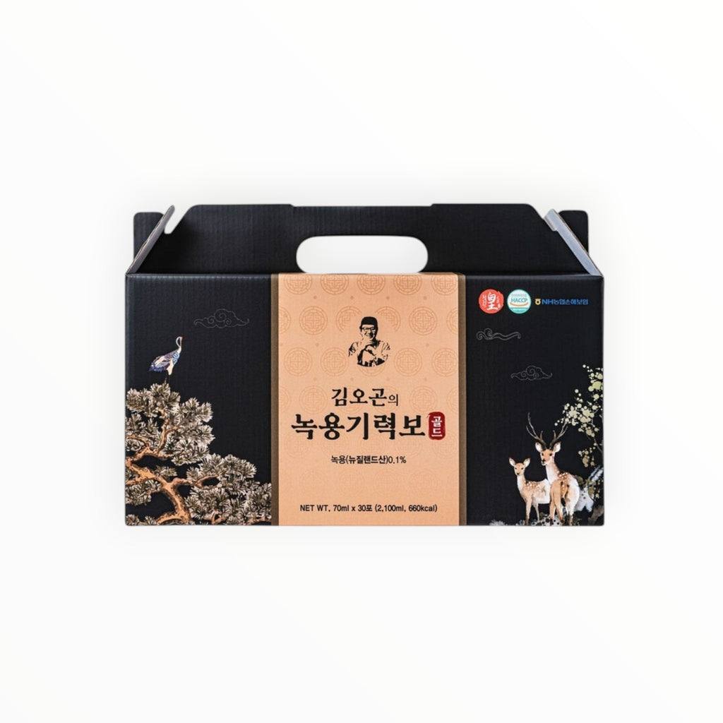 SOLENAH Korean Wellness Sipjeondaebo ten-herb restorative liquid, 30 x 70ml packs. Features ginseng, astragalus, angelica, peony, rehmannia.