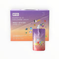 SOLENAH Korean Wellness yogurt collagen konjac jelly pouch with BT21 characters, zero sugar, 10 kcal.